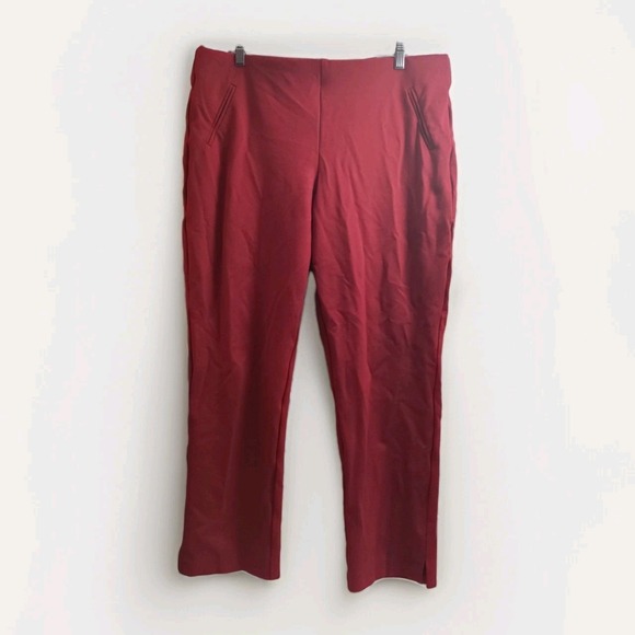 Chicos Comfort Straight Leg Red Women's Dress Pants US Size 16 Chicos Size 3 - Picture 1 of 6